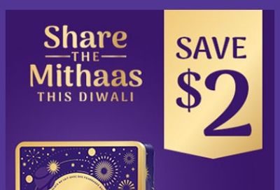 Save $2 on Cadbury Celebrations tin 353 g