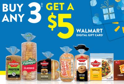 Buy 3 participating Bimbo Canada products at Walmart stores and get a $5 Walmart gift card
