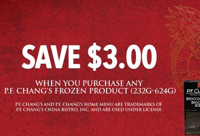 Save $3 on P.F. Chang's frozen product