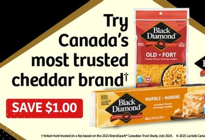 Save $1 on Black Diamond cheddar cheese