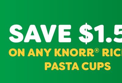 Save $1.50 on Knorr rice or pasta cups