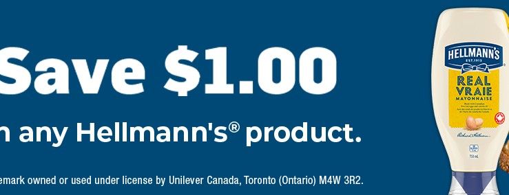 Save $1 on any one Hellmann's product Save $1 on any one Hellmann's product