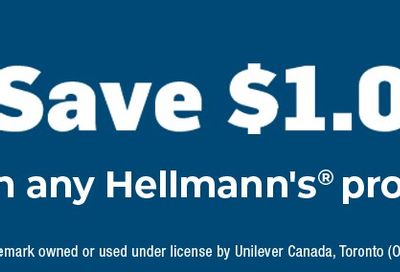 Save $1 on any one Hellmann's product
