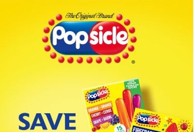 Save $1.50 on one (1) Popsicle Orange, Cherry & Grape Ice Pops (18 pack), Popsicle Firecracker Ice Pops (18 pack) OR Orange, Cherry & Grape Ice Pops Low Sugar (18 pack)