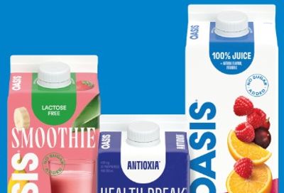 Save $1 on Oasis Juice. Applicable on one (1) Oasis® (1.36, 1.5L, 1.6L)