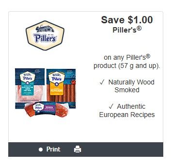 Save $1 on any Piller's product Save $1 on any Piller's product
