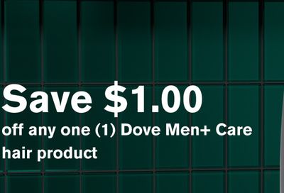 Save $1 on Dove Men+Care hair product