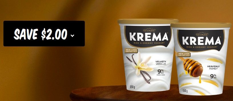Save $2 on Olympic Krema yogurt