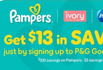 Sign up or log in to PG Good everyday and get $13 in coupons valid on Pampers diapers and Ivory detergent