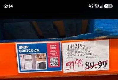 Costco: Brondell CL99 non-electric bidet toilet seat $59.98 (in store)