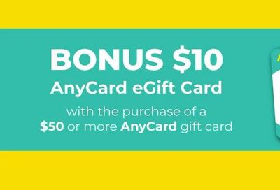 Walmart: Buy $50 or more AnyCard GC and get bonus $10 AnyCard eGC (Jul 30 - Aug 19)