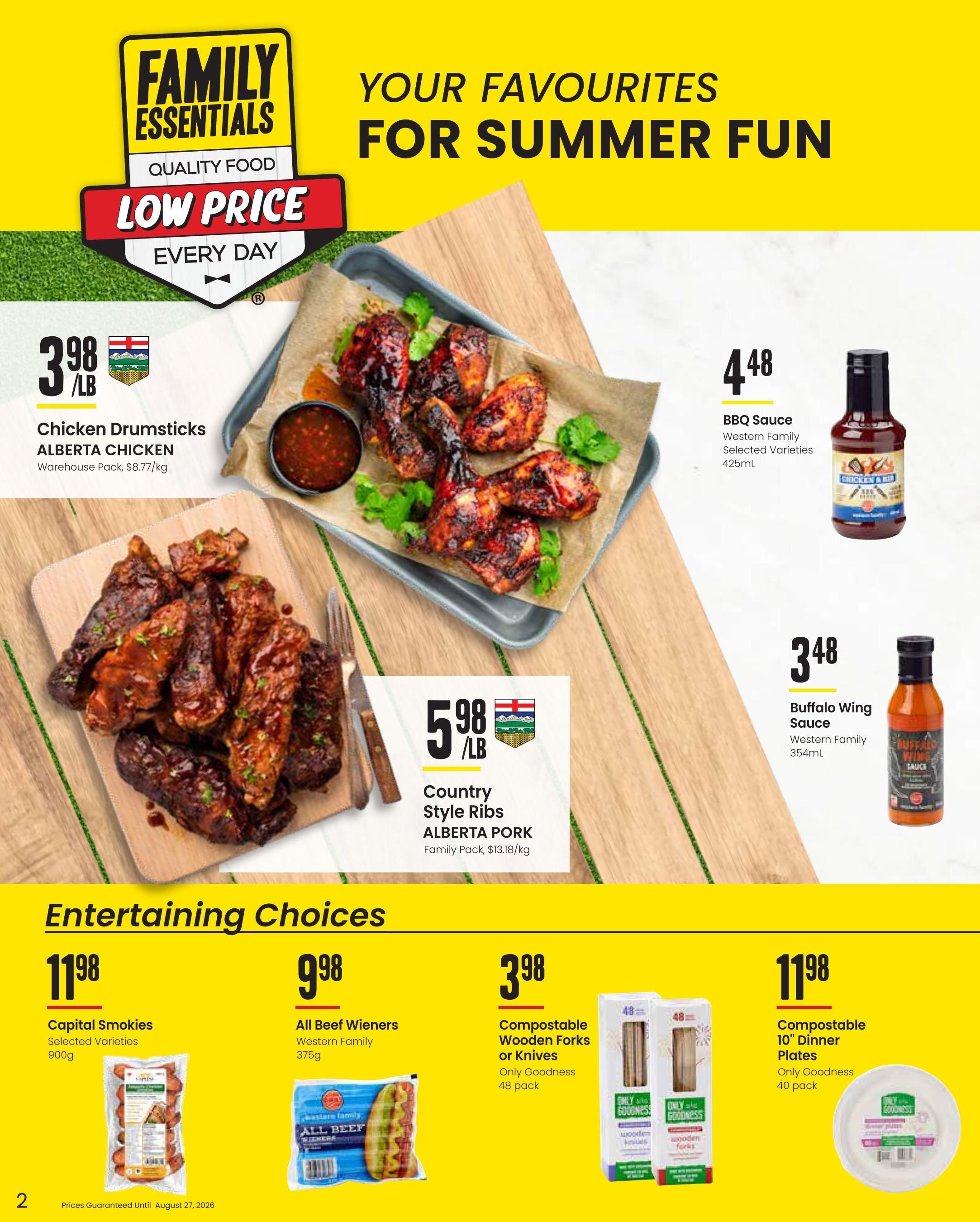 Freson Bros. Family Essentials Flyer July 31 to August 27