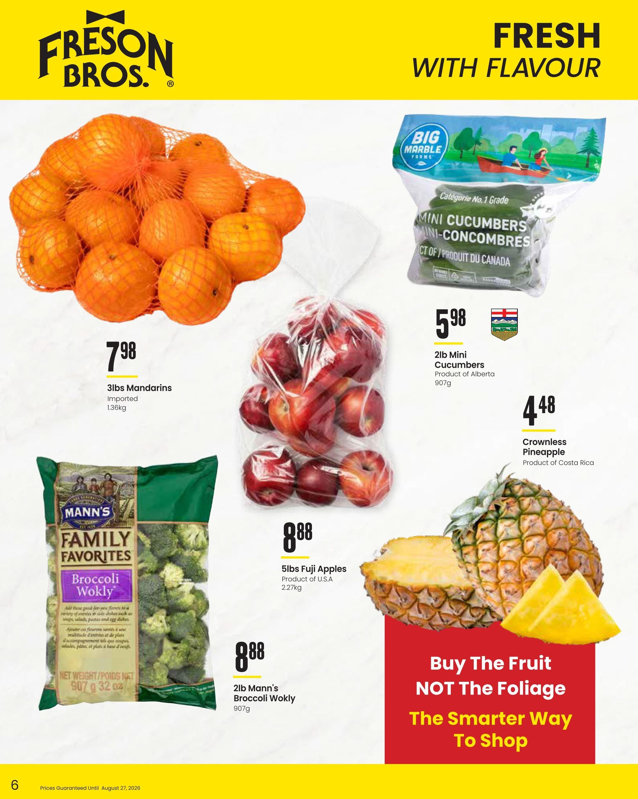 Freson Bros. Family Essentials Flyer July 31 to August 27