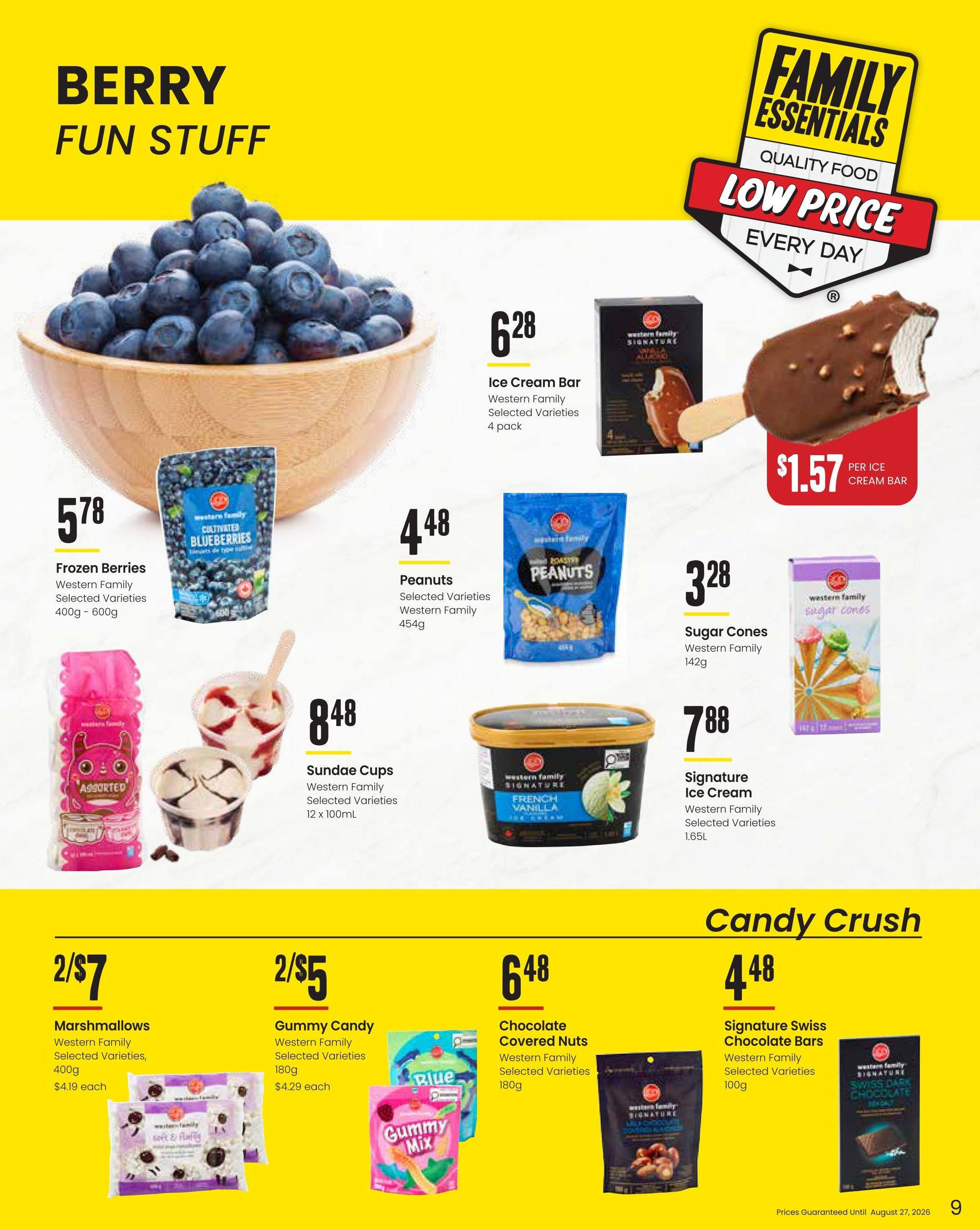Freson Bros. Family Essentials Flyer July 31 to August 27