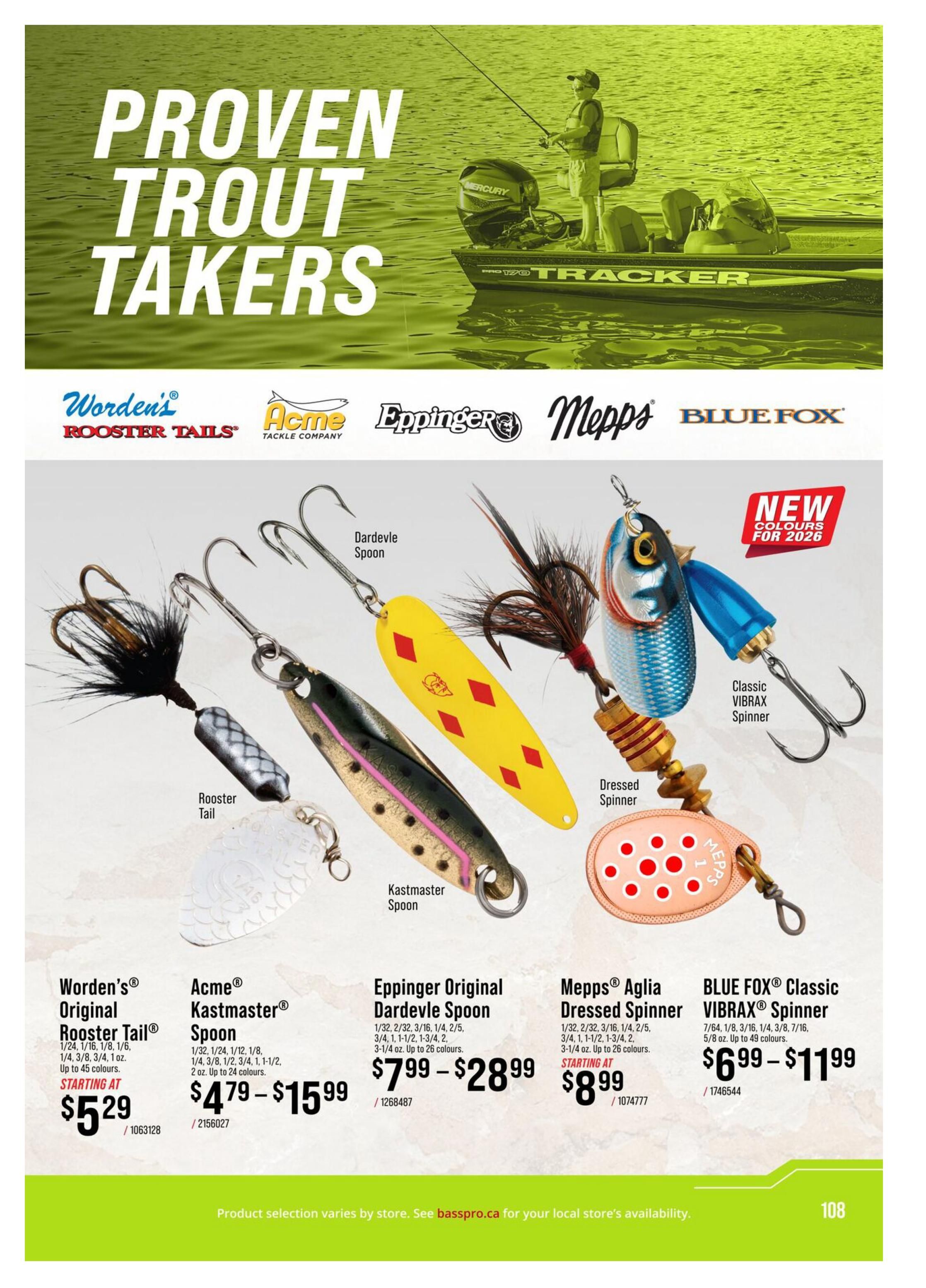 Cabela's 2026 Canada Fishing Master Catalogue July 25 to September 1