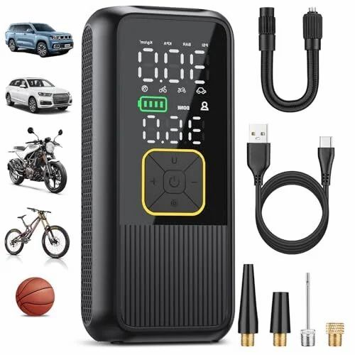 Amazon.ca: Portable Tire Inflator Air Compressor 150PSI with Digital Pressure Gauge - $24.99