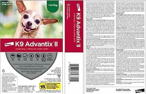 Amazon.ca: K9 Advantix II Flea and Tick Treatment for Small Dogs weighing less than 4.5 kg -6 doses @ $34.99 (coupon S&S ymmv)