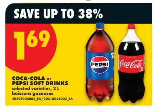 Fresh Co: Coca-Cola Soft Drinks 2L $1.68 with Price Match + 150 Scene Points When You Buy 2 (July 30 - August 5)