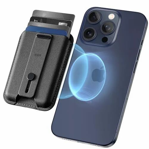 Amazon.ca: ESR for MagSafe Wallet, 5-Card Holder, Secure-Grip Finger Loop, Magnetic Wallet for iPhone and Pixel $13.19