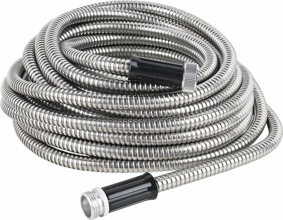 Princess Auto: 5/8 in. x 50 ft Stainless-Steel Garden Hose Princess Auto: 5/8 in. x 50 ft Stainless-Steel Garden Hose