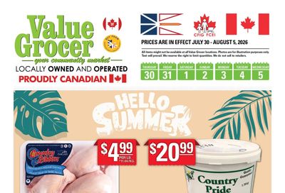 Value Grocer Flyer July 30 to August 5
