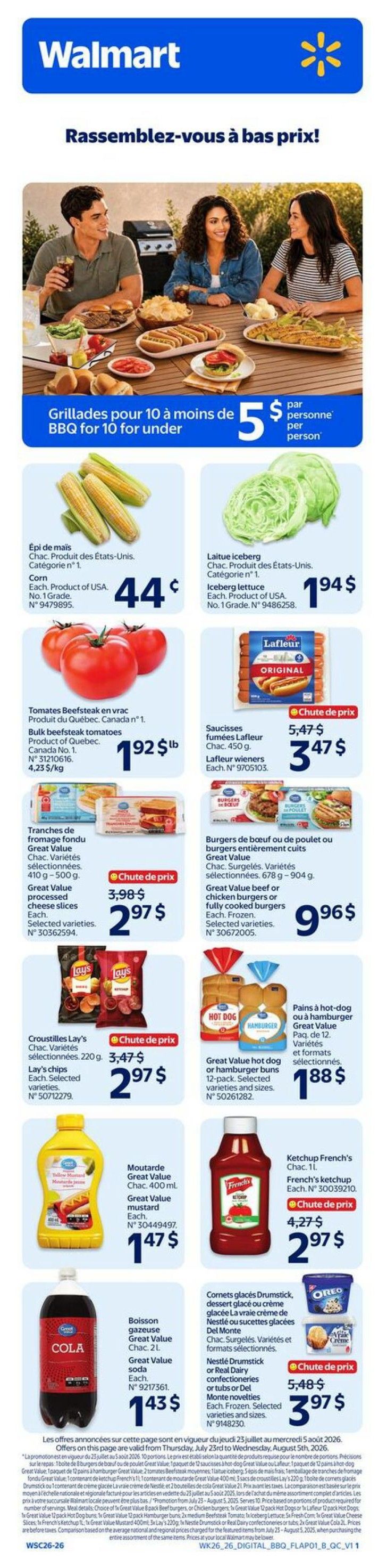 Walmart (QC) Flyer July 30 to August 5