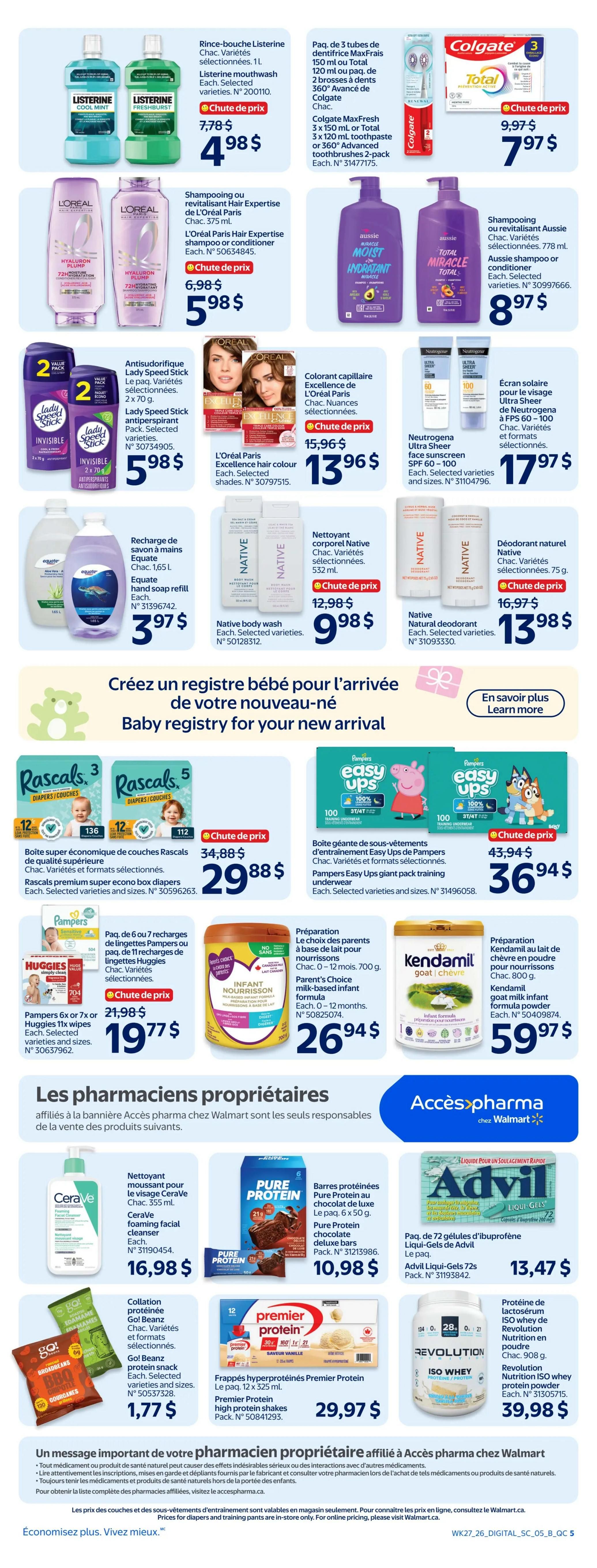 Walmart (QC) Flyer July 30 to August 5