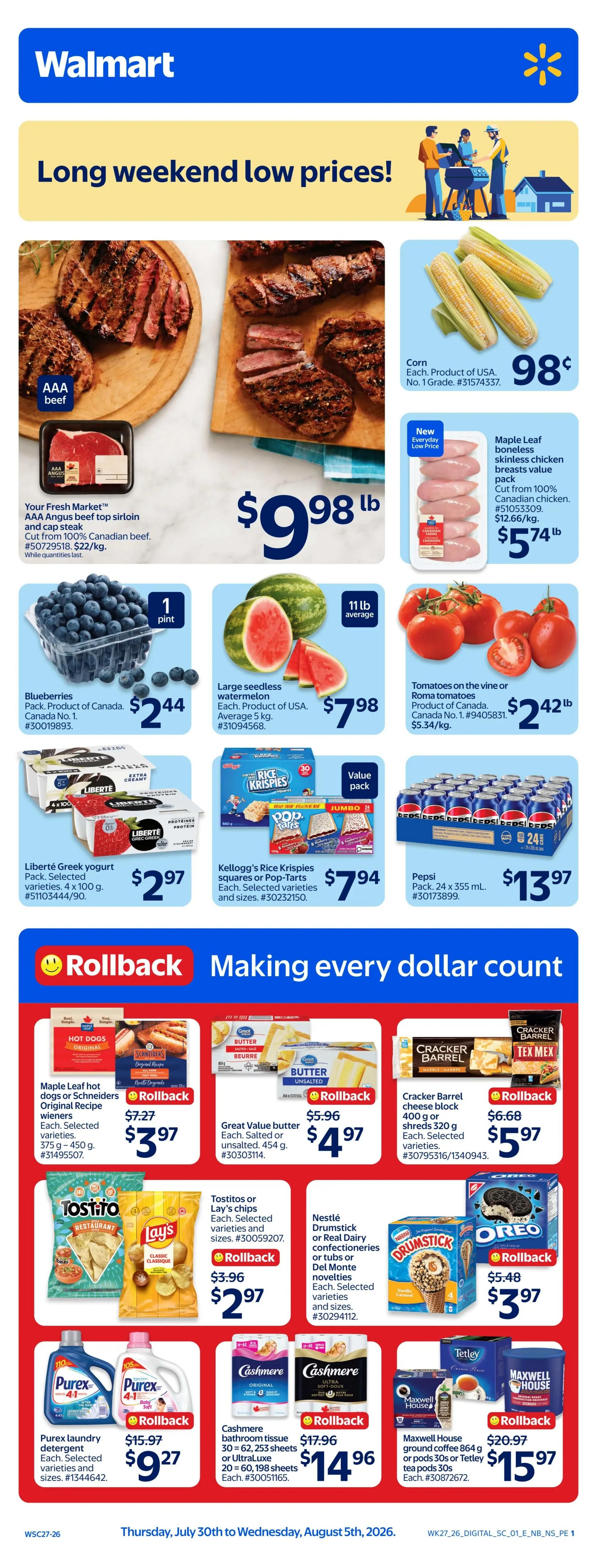 Walmart (Atlantic) Flyer July 30 to August 5