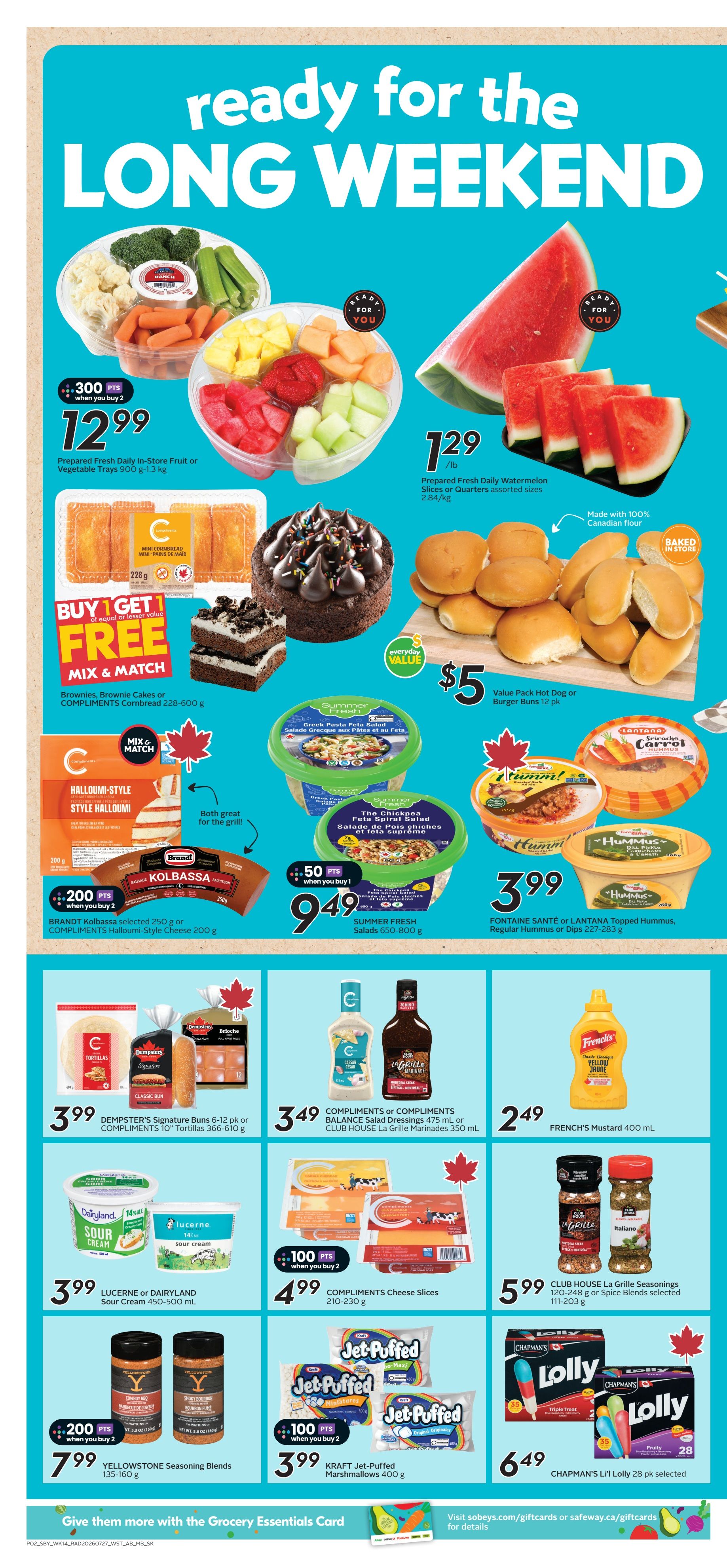 Sobeys/Safeway (AB) Flyer July 30 to August 5