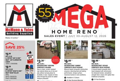 McMunn & Yates Building Supplies Flyer July 30 to August 12