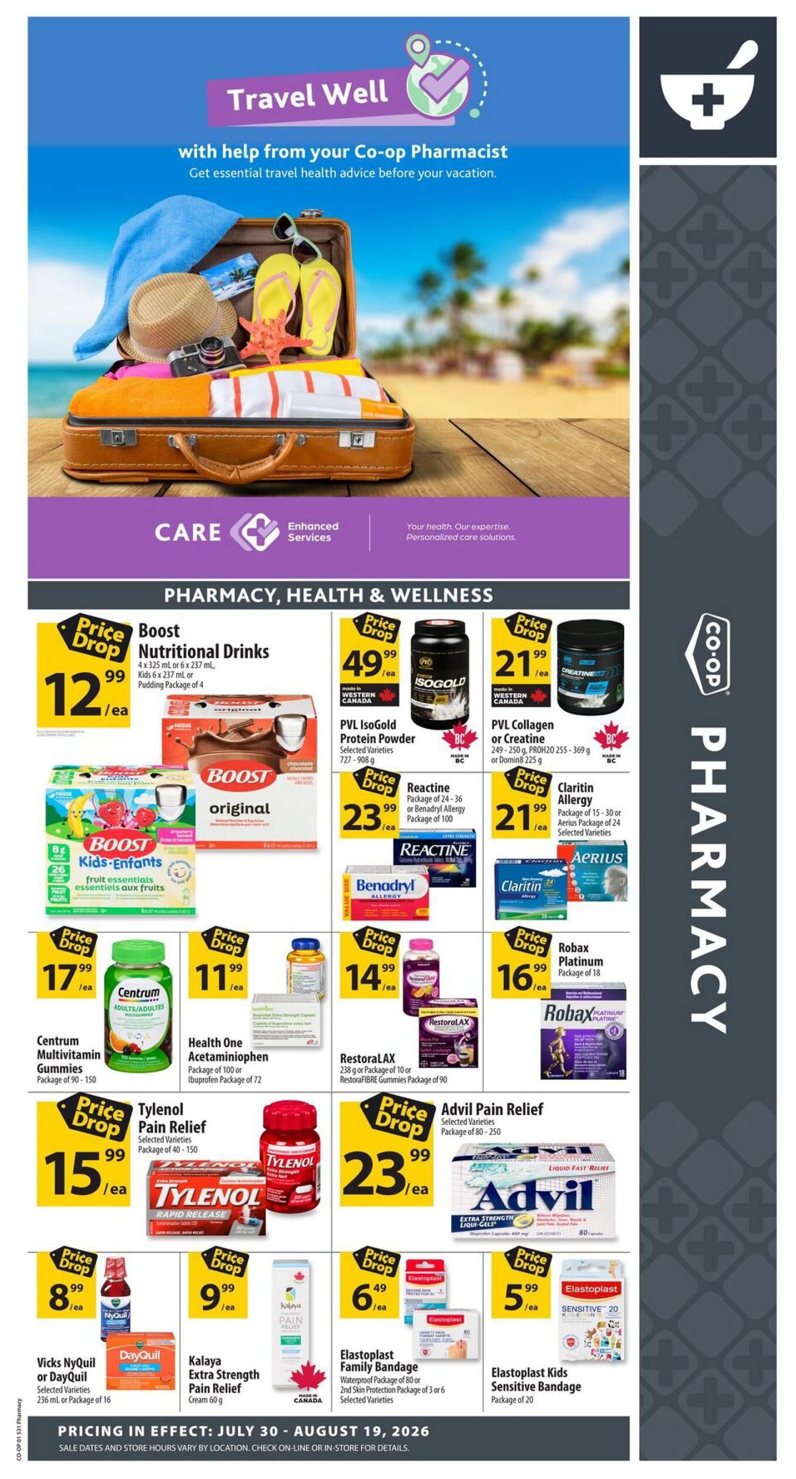 Co-op (West) Pharmacy Flyer July 30 to August 19