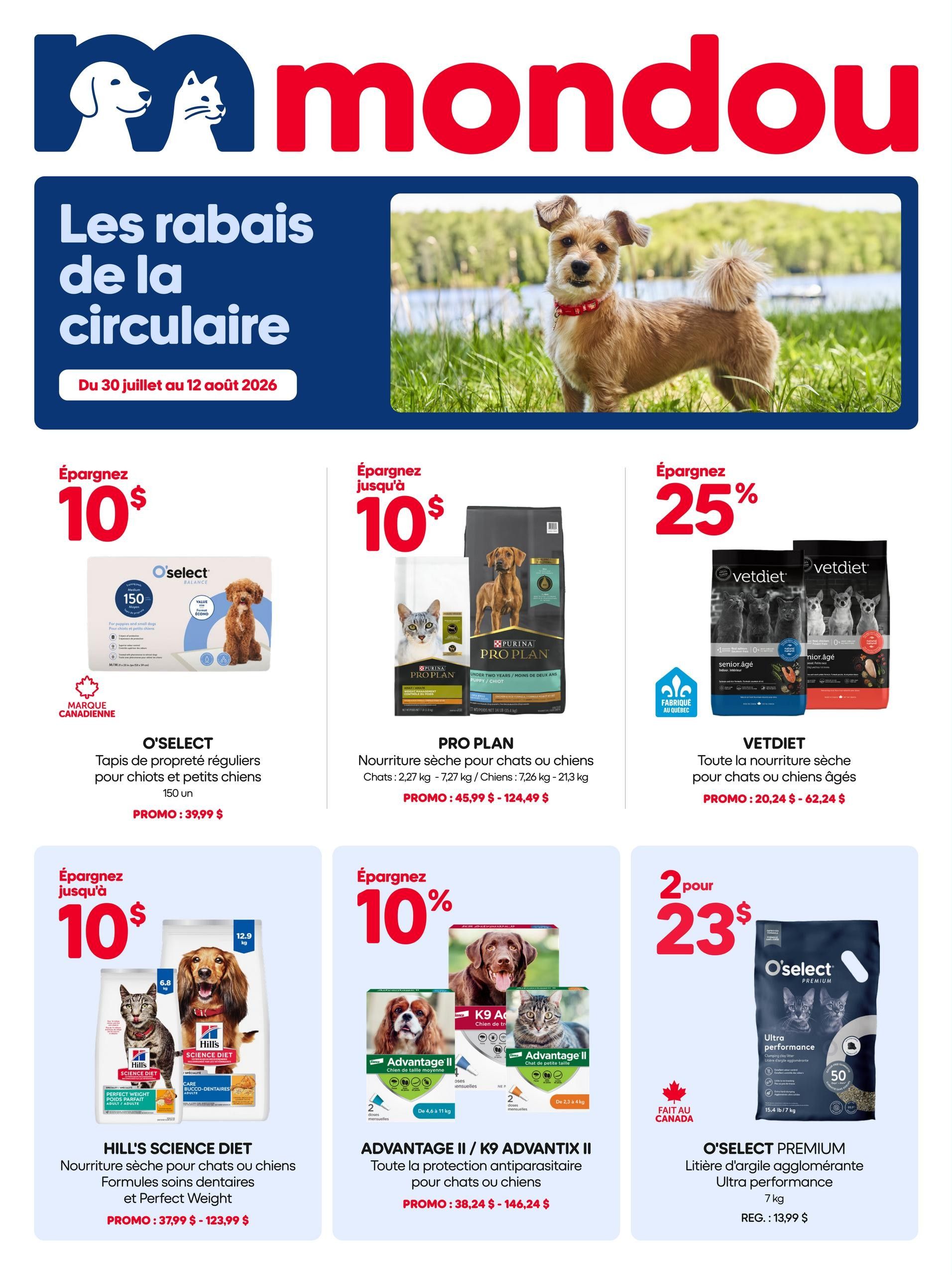 Mondou Flyer July 30 to August 12