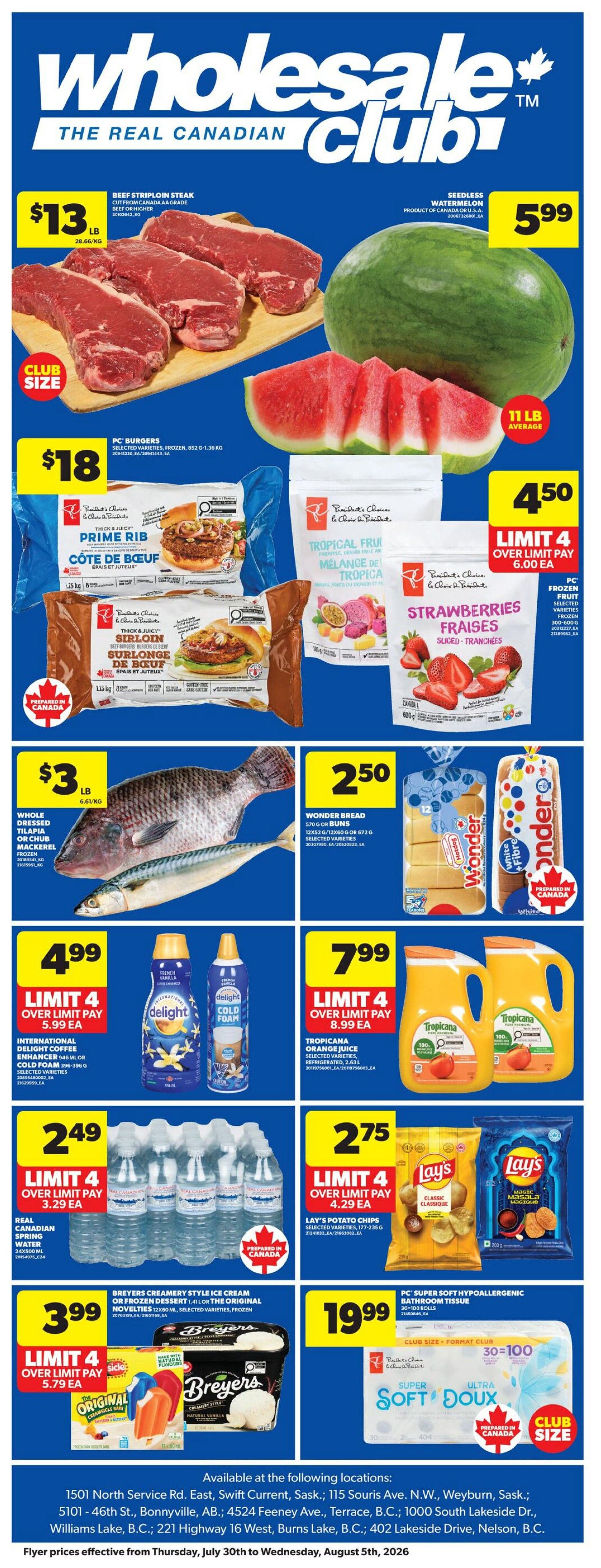 Real Canadian Wholesale Club Flyer July 30 to August 5