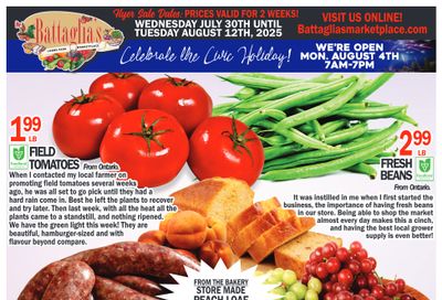 Battaglia's Marketplace Flyer July 29 to August 11