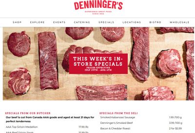 Denninger's Weekly Specials July 29 to August 4