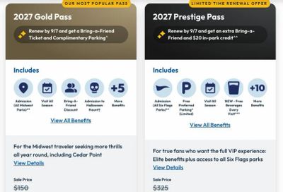 Canada's Wonderland 2027 Season Passes on Sale Now ($99 Gold/ $229 Prestige)