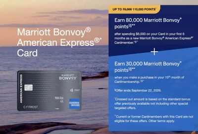 American Express: Marriott Bonvoy American Express Cards | Up to 110,000 Points