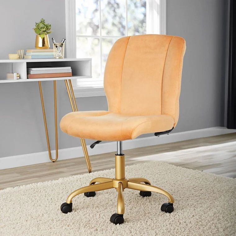 Walmart: Mainstays Plush Velvet Office Chair - $30