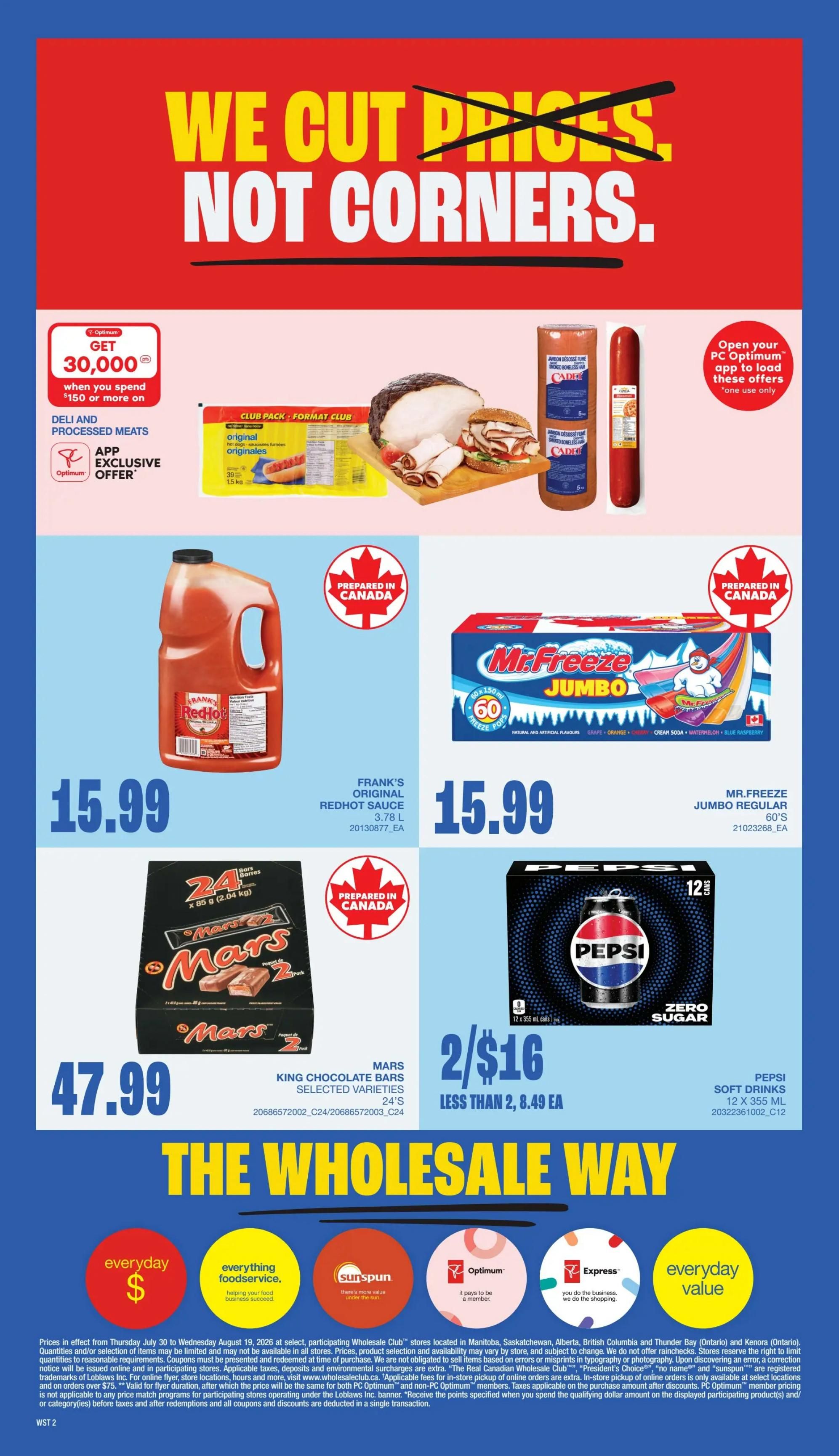 Wholesale Club (West) Flyer July 30 to August 5