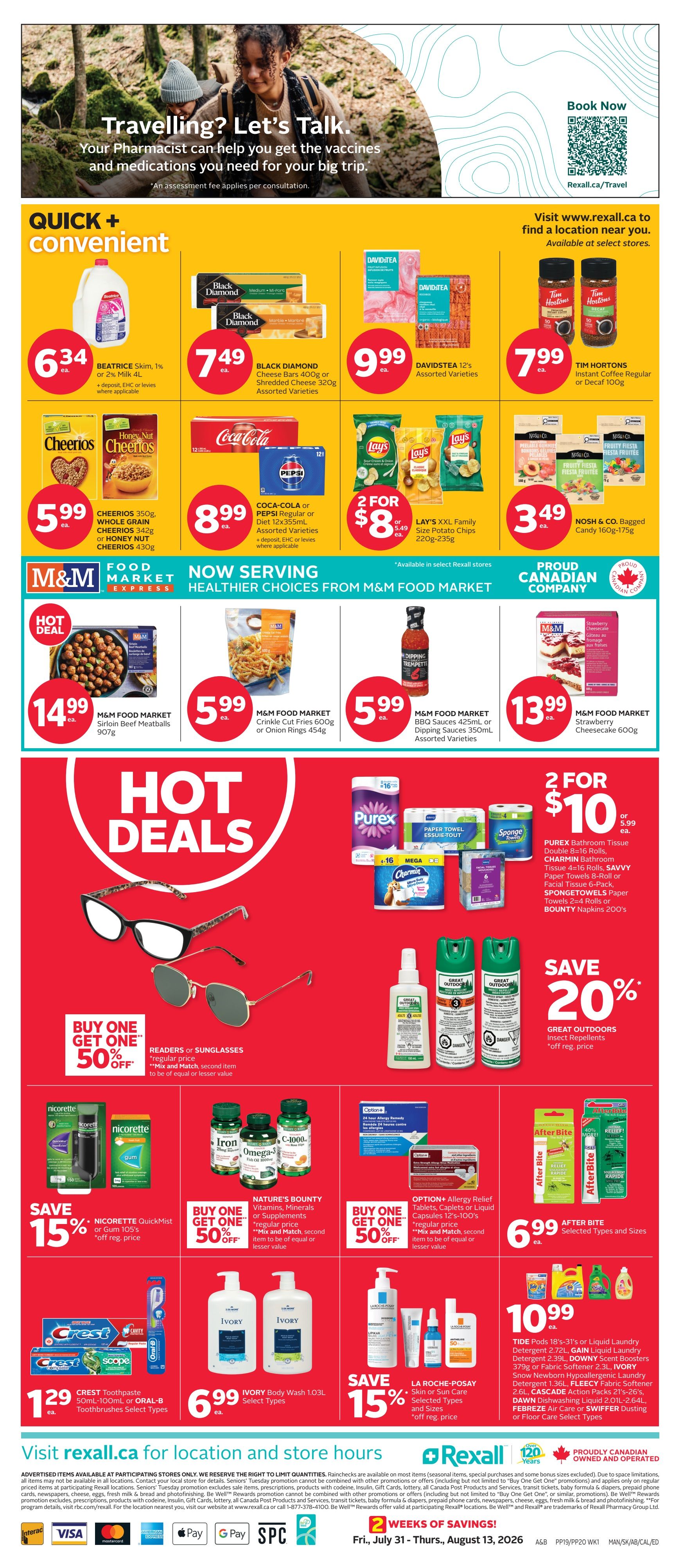 Rexall (AB, SK, MB) Flyer July 31 to August 13