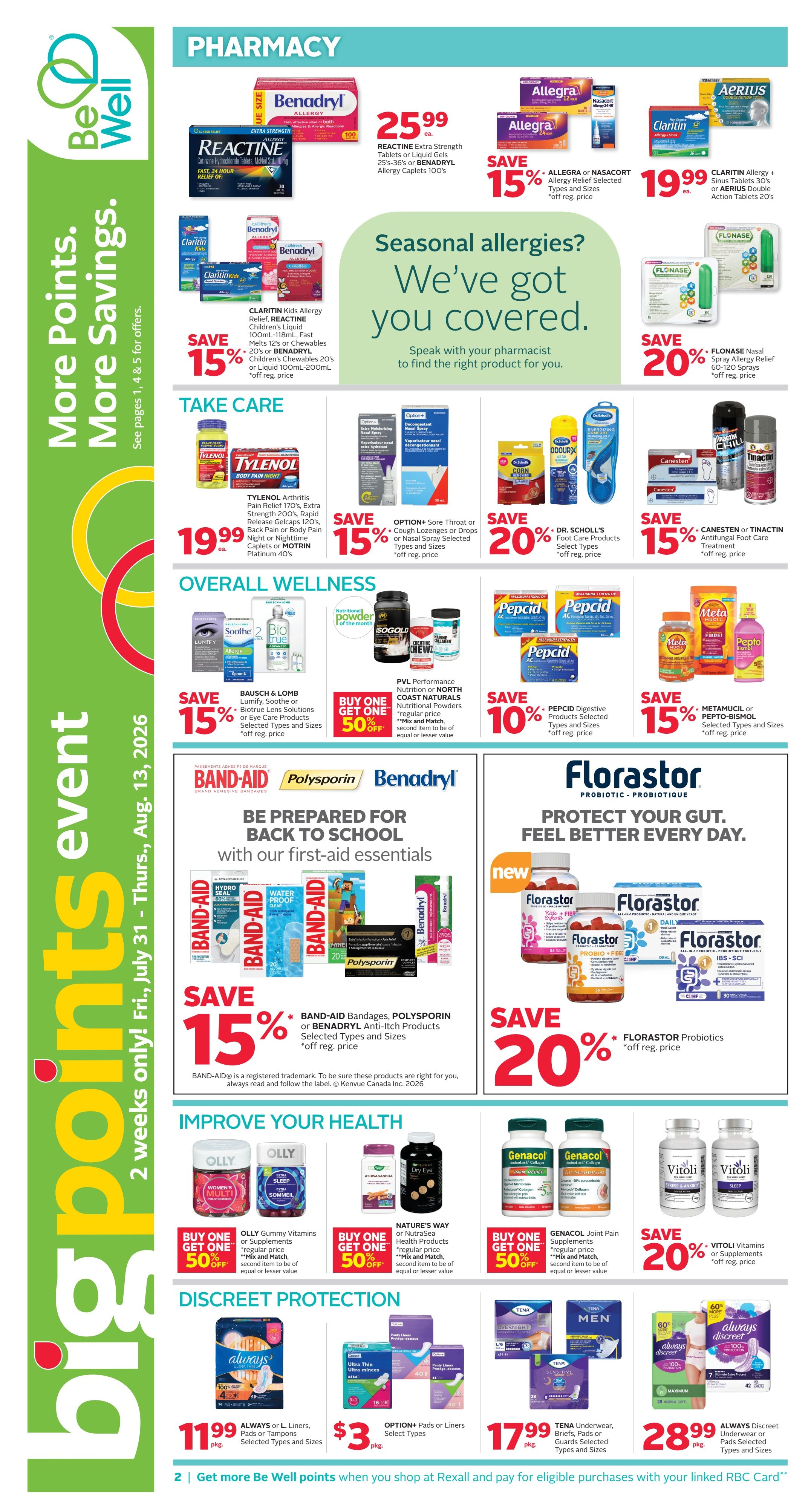 Rexall (BC) Flyer July 31 to August 13