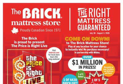 The Brick Mattress Store Flyer July 30 to August 12