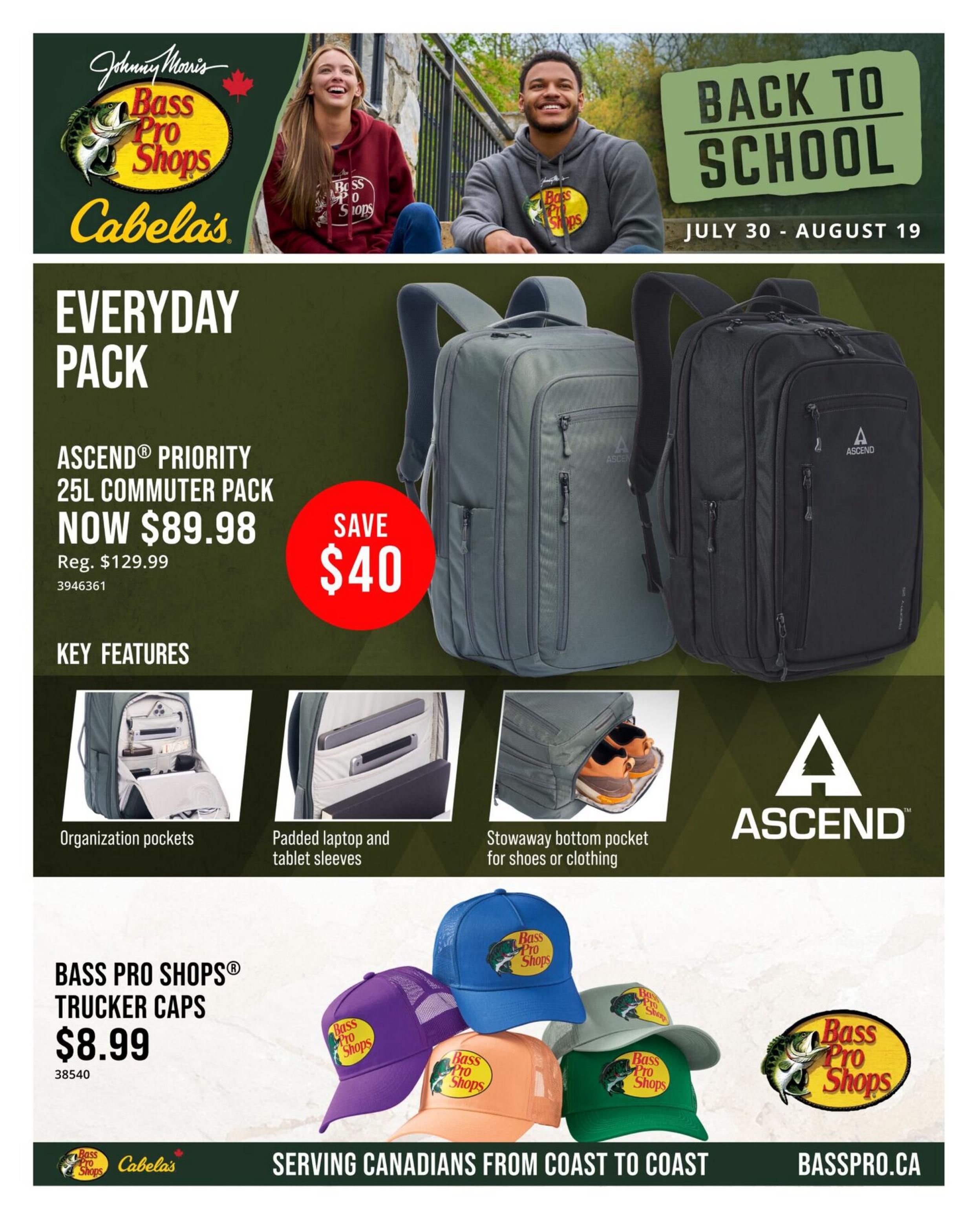 Bass Pro Shops Flyer July 30 to August 19