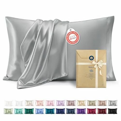 Amazon.ca: Bedsure Satin Pillow Cases (2 Pack), Queen Grey - $6.99 Amazon.ca: Bedsure Satin Pillow Cases (2 Pack), Queen Grey - $6.99