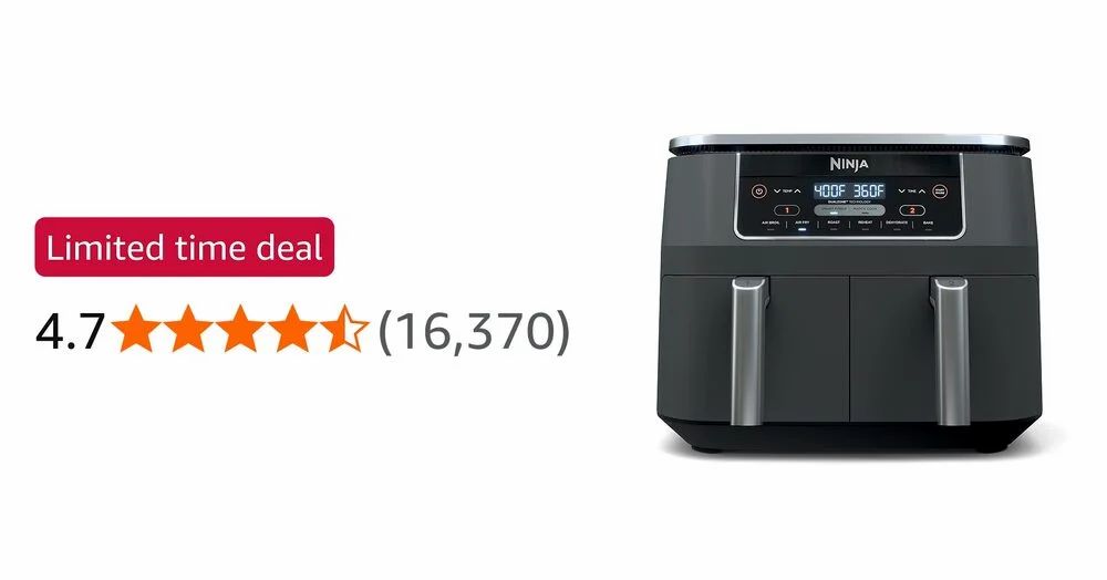 Amazon.com: Ninja 8qt Airfryer - $149 Amazon.com: Ninja 8qt Airfryer - $149