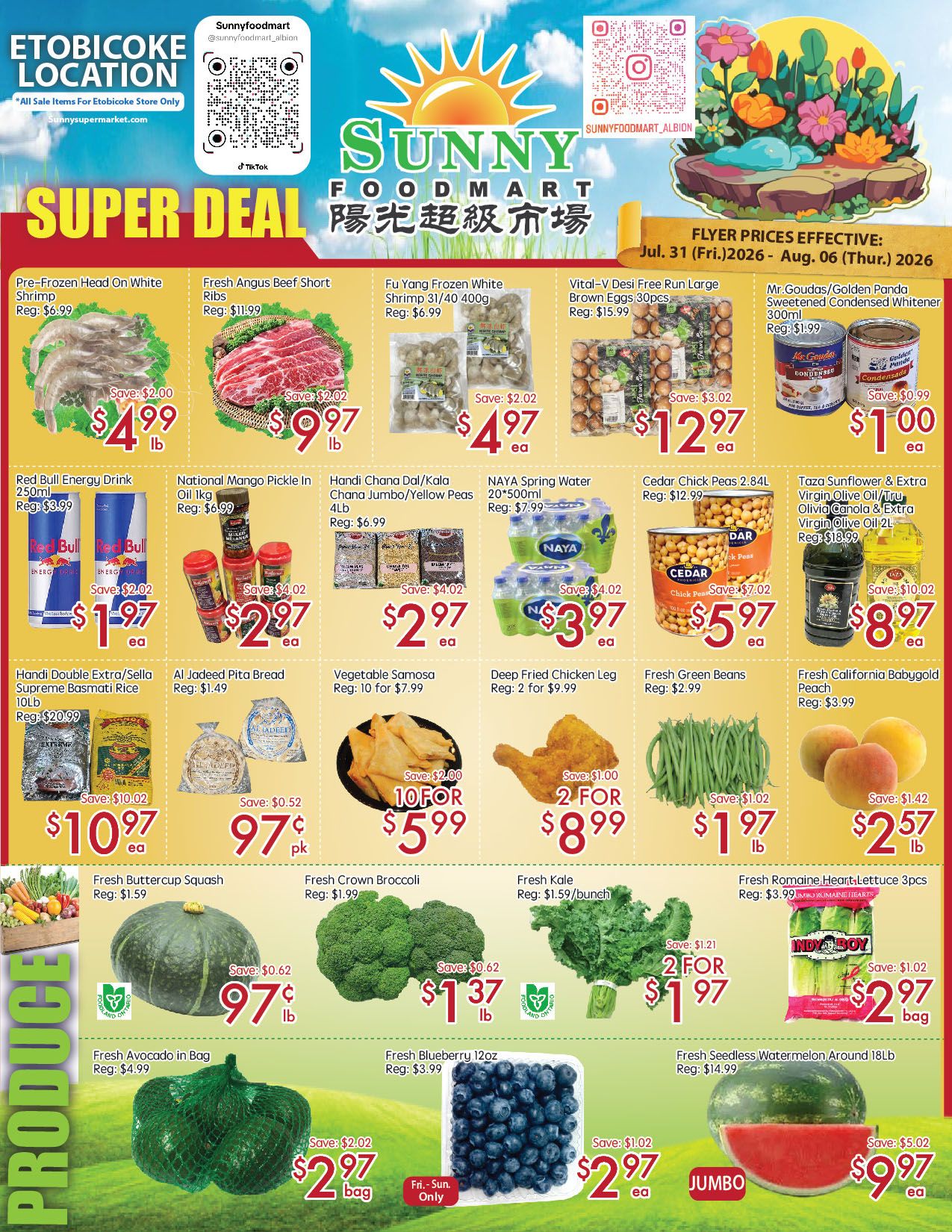 Sunny Foodmart (Etobicoke) Flyer July 31 to August 6