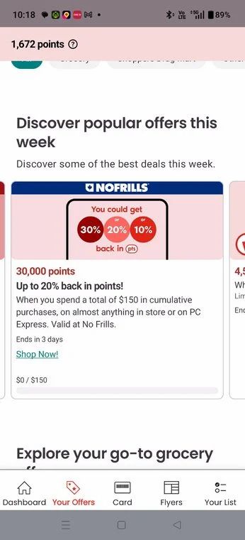 No Frills: Up to 45K PCO points back on $150 spend (targetted) No Frills: Up to 45K PCO points back on $150 spend (targetted)