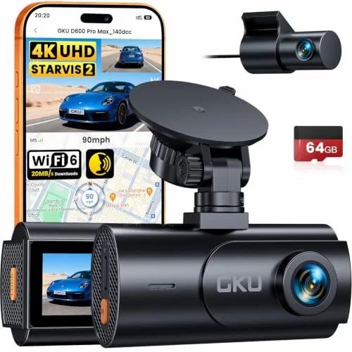 Amazon.ca: GKU D600 PRO MAX 4K Dual Dash Cam (With 64GB Card) -$119.99 Amazon.ca: GKU D600 PRO MAX 4K Dual Dash Cam (With 64GB Card) -$119.99