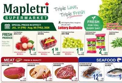 Mapletri Supermarket Flyer July 31 to August 6