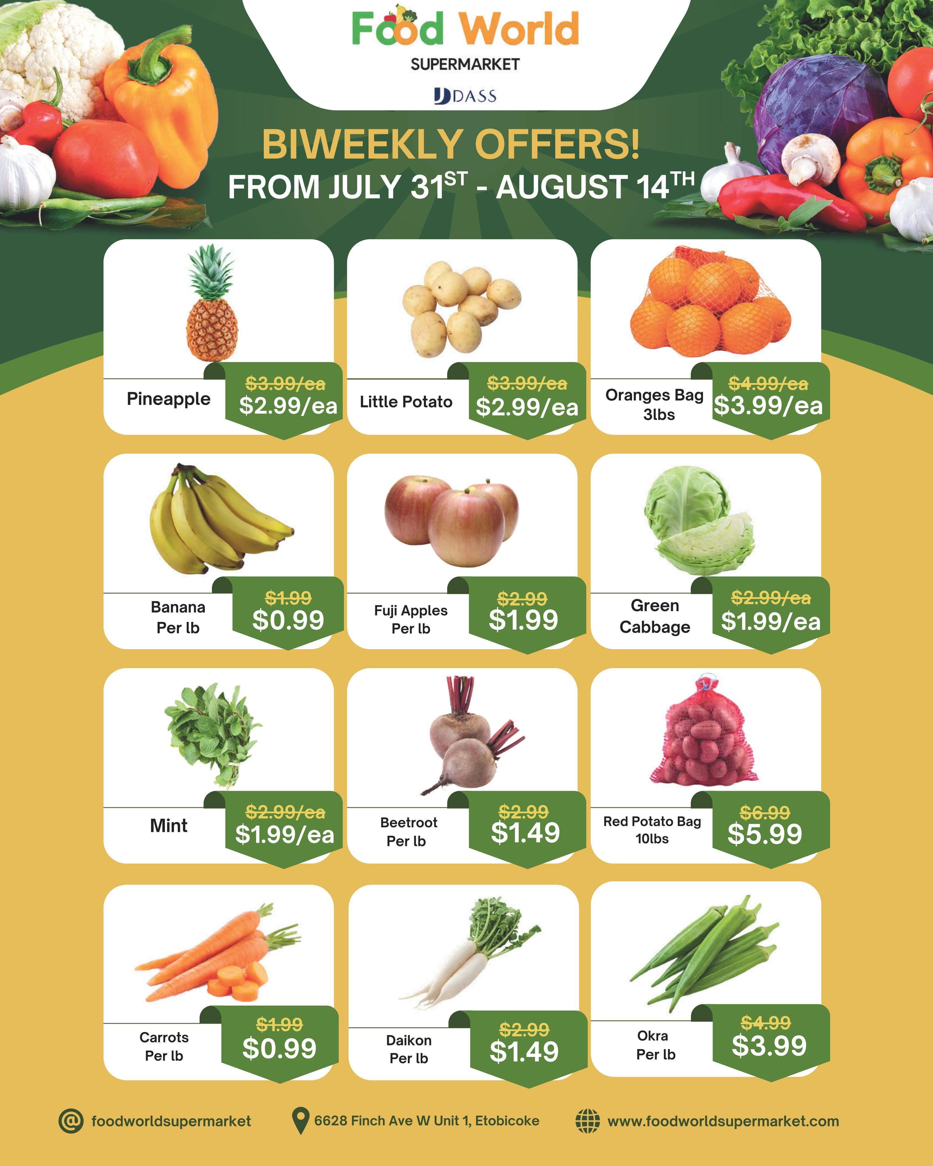 Food World Supermarket Flyer July 31 to August 14